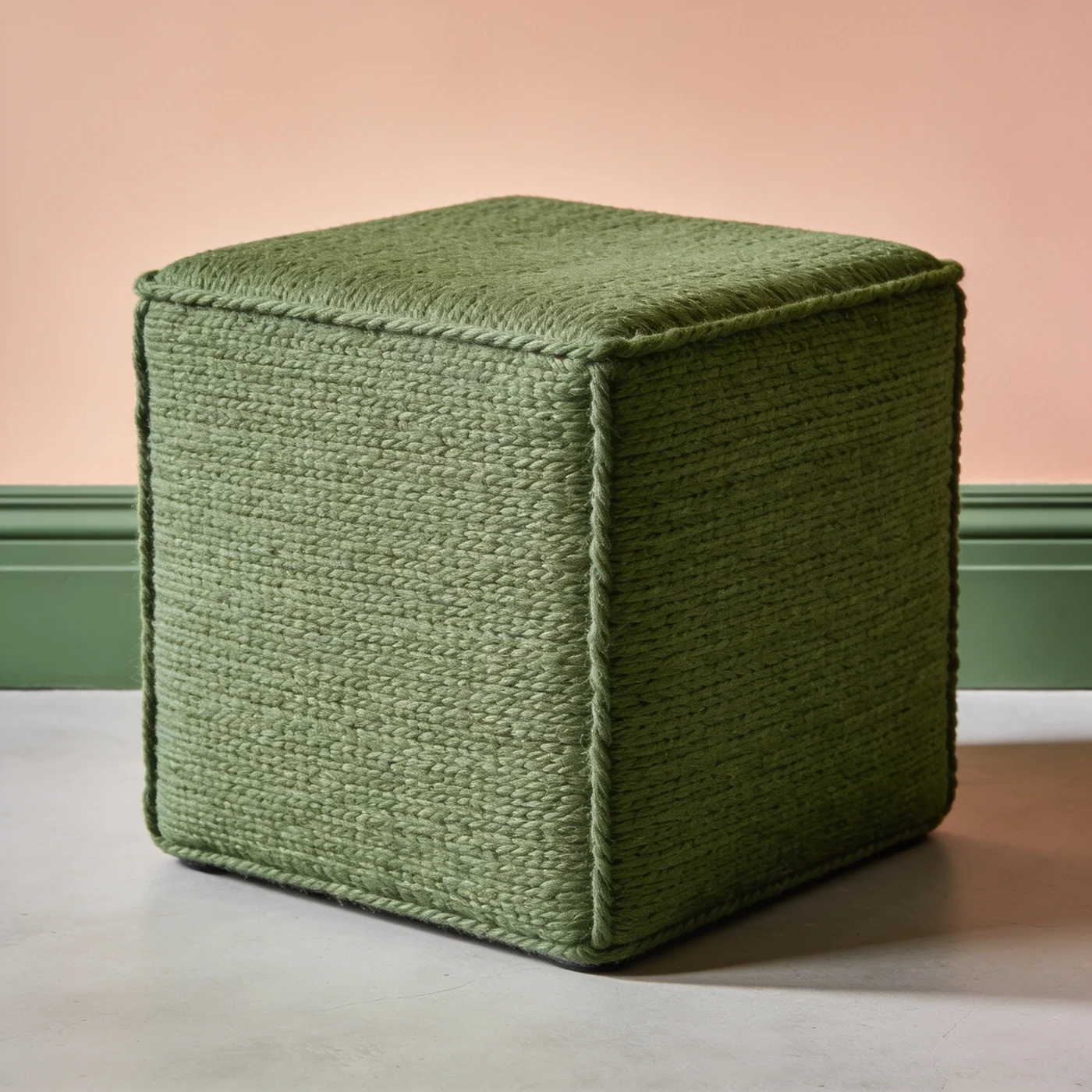 Box weave pouffe — Forest