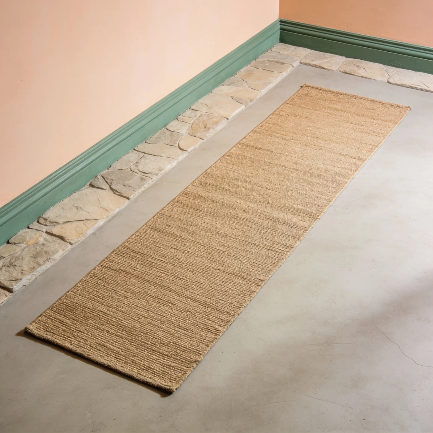 Passage textured runner — Stone